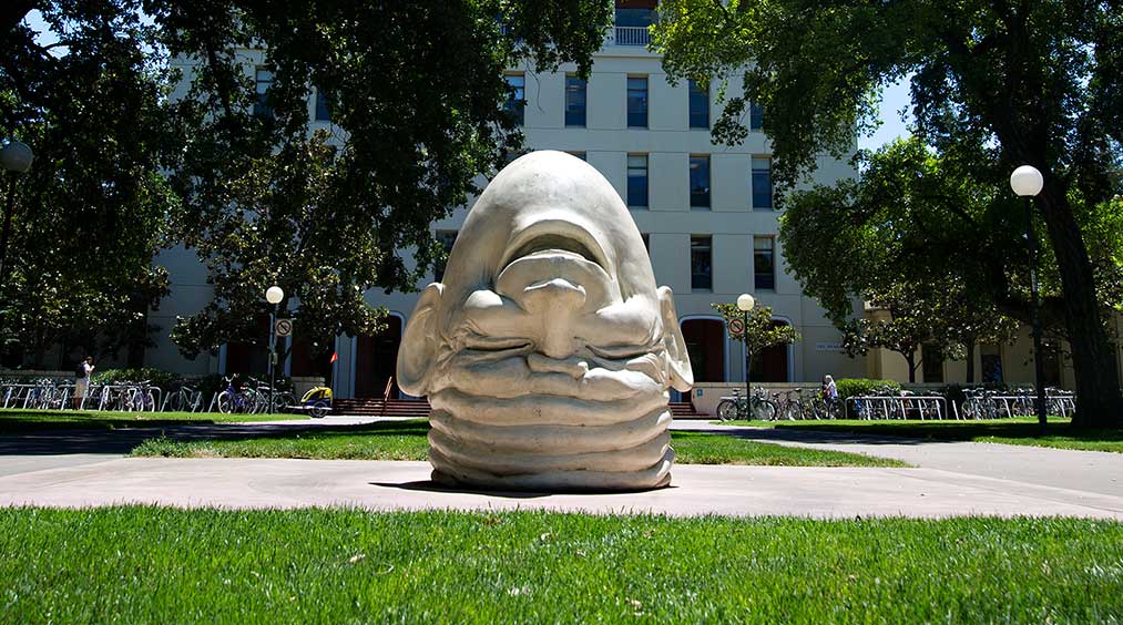 'Fatal Laff' in front of Mrak Hall