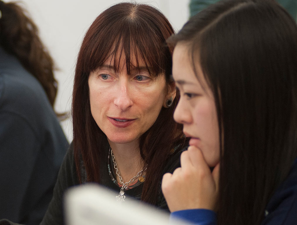 Glenda Drew with her students